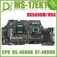 KEFU MS-17EK1 Mainboard MSI ALPHA 17 A4DE MS-17EK MS-17EK Laptop Motherboard R5-4600H R7-4800H RX5600M/V6G 100% Working Well