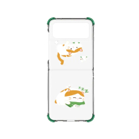 【SAMSUNG 三星】Galaxy Z Flip4 UX透明保護殼-長頸鹿主題款(Haainc聯名)