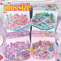 Big Size Sticker View Scene Miniature Puzzle Toy 3D Image Dollชุด diy