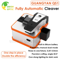 GUANGYAN Q1S Fully Automatic Electric Fiber Optic Cleaver Rechargeable Optic Cable Cutter Ftth Optical Fiber Cleaver