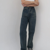 retro blue jeans baggy