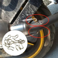 2024 Hot Sale 12 Piece Stainless Steel Spring Hook Exhaust Muffler For Cars, Motorcycles And Scooters, Brand New And High Qualit