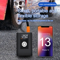 Mini Car Air Pump 120W 150PSI Portable Car Air Compressor Electric Tyre Inflatable Pump Wireless/Wired For Motorcycle Bicycle