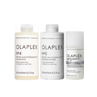 【OLAPLEX 歐啦】4+5+5L號水潤深度修護組(4號水潤洗髮乳250ml+5號水潤護髮素250ml+5L柔韌護髮素100ml)