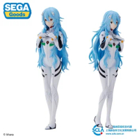 Original SEGA NEON GENESIS EVANGELION Eva Ayanami Rei Anime Figure Model 21Cm Pvc Action Figurine Model Toys for Boys Gift