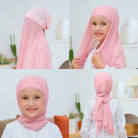 PASHMINA INNER ANAK 4-10 Thn CERUTY BABYDOLLHIJAB JILBAB PASHMINA INNER ANAK 2 IN 1 Muslim Instan Ke