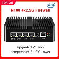 12th Gen Intel N100 Mini PC Firewall Router 4 LAN i226-V 2.5G N5105 N6000 J4125 NVMe Fanless Mini Computer Proxmox pfSense Box