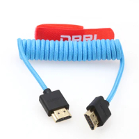 8K HDMI to HDMI 2.1 Ultra High-Speed Braided Coiled Cable for Z Cam Sony FS700 Camera to Atomos Ninja V / BM5 Monitors