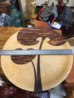 日本回流櫻皮細工實木茶盤，純櫻木樹皮鑲嵌制作，木盤為多層實木