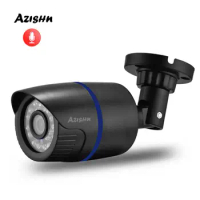 AZISHN 25fps H.265 2MP 1080P Audio IP Camera Wide Angle Waterproof Video Network ipcam Day/Night CCTV Surveillance Cameras