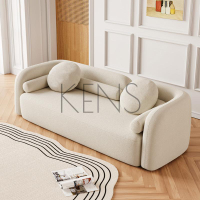 【KENS】沙發 沙發椅 小戶型北歐簡約布藝直排三人沙發公寓客廳臥室租房店鋪網紅款沙發