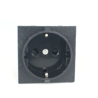 EU black embedded industrial outlet Inverter output socket 250V 16A universal electrical AC power connector