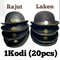 Grosir (20pcs) Topi Boni Pramuka cewek Rajut Laken - Boni Putri