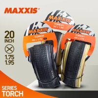 MAXXIS 20 Torch/DTH Retro Beige Bicycle Tire 20*1.95(49-406) 20*1.75 MTB Street Bike Fixed Gear Good Grip Cycling Folding Tire