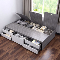 定制組合榻榻米床小床單雙人收納儲物高箱床簡約現代多功能陽臺床