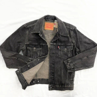 【LEVIS】Levis 黑刷色 牛仔外套 現貨 純棉 長袖 丹寧 牛仔 外套 平輸品(牛仔外套9441DP4)