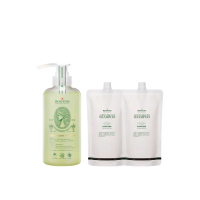 【ROOTON 官方直營】甦活植萃洗髮超值組-洗髮精500ml+洗髮精補充包500mlx2入+洗護髮旅行組x2入