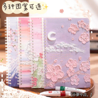 INS oil painting landscape A5 spiral notebook student diary cute stationery notepad thick lined note
