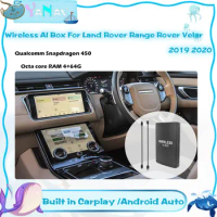 Android For Land Rover Range Rover Velar 2019 2020 Carplay Mini Wireless AI Box Qualcomm 450 Car Smart Box Plug and Play Video
