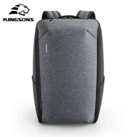 Kingsons Man Backpack Fit 15 inch Laptop With Upgraded USB Recharge Men Multifunctional Travel Anti-thief Waterproof Bag Mochila