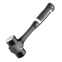 F50 2LB-3LB Sledge Hammer Heavy Duty One-Piece Forged Steel Brick Drilling Crack Hammers Building Construction Engineer Hammer