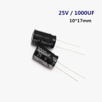 10PCS Electrolytic capacitors 25V 1000UF 1000UF/25V 10 * 17MM