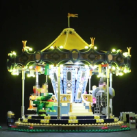 Led Light Set For Lego 10257 Building Blocks Creator City Street Carousel Toys Compatible 15036 (only light with Battery box)