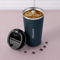 510ml Smart Coffee Tumbler Stainless Steel Cold Hot Thermos Cup with Intelligent Temperature Display Portable Travel Mug