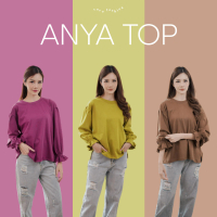 ATASAN WANITA KAOS LENGAN PANJANG ANYA TOP HIJAB BAJU KATUN COMBED OVERSIZE PREMIUM BASIC POLOS Cant