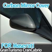 Real Carbon Fiber Rearview Mirror Cap Wing Side Mirror Cover Sticker For Maserati GT GranTurismo 07-20 GranCabrio 10-15
