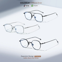Colore.in Kacamata Anti Radiasi Minus Photocromic Bahan Titanium Elegant Fashion Style Pria Wanita T