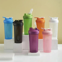 【Ahot】 New 600ml Protein Powder Shaker Bottle Leak Proof Water Bottle for Gym Fitness Training Sport
