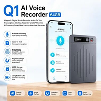 Q1 AI Voice Recorder 64GB Magnetic Digital Audio Recorder Voice To Text Transcription Meeting Record