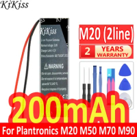 200mAh KiKiss Powerful Battery 371031 (2line) For Plantronics M20 M50 M70 M90 E10 E80 for Explorer 80 500 Bluetooth Headset