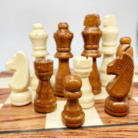 2.2“ 3” 3.5“ Solid Mahogany Wood Chess Pieces - Chess Collection, Wooden Chess Pieces, Premium Chessmen, Fine Craftsmanship