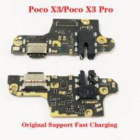 Original USB Charging Port Dock Board Microphone Jack Connector Flex Cable For Xiaomi Poco X3 /Poco X3 Pro
