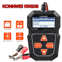 KONNWEI KW208 Car Battery Tester 12V 100 to 2000CCA Cranking Charging Circut Tester Battery Analyzer 12 Volts Battery Tools