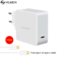 Yojock 60W Type-C PD Charger Power Delivery Quick Wall Charger for New Macbook Pro 12" Nintendo Switch Free USB C Cable