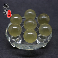 濃墨天然黃水晶球七星陣擺件  黃水晶球擺件 七星陣 水晶原石