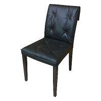 AS DESIGN雅司家具-Iris黑皮面實木餐椅-46.5x53x91cm