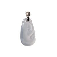 【Fubibaoding jeweler 富璧寶鼎珠寶】玻璃種翡翠如意墜(天然A貨 玻璃種 如意 母親節 送禮)