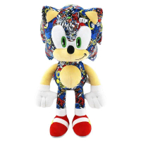 Cross-Border New Sonic Mouse Sonic Super Sonic Plush Tails Knuckles Hedgehog Doll Toy Figurine rose 