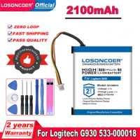 LOSONCOER 2100mAh 533-000018, F12440097, L-LY11 Battery For Logitech G930,Gaming Headset G930, 533-000074 F540 MX Revolution