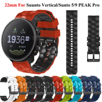 New Watchband For Suunto Vertical 22MM Silicone Watch Straps For Suunto 9 Peak Pro,Suunto 5 Peak Replacement Watch Band Bracelet