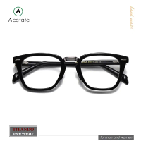 American Fashion Handmade Acetate Fiber Retro Glasses Frame Square Men Women Optical Glasses JACQUES