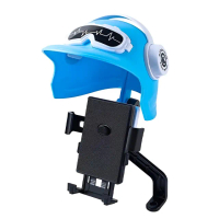 【車車必備】小頭盔遮陽機車手機支架 適用4.7-7.2吋(可調節 擋雨 外送 導航 摩托車 通勤)