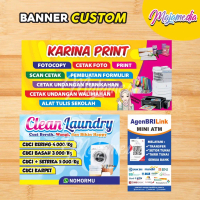 BANNER SPANDUK UKM TOKO RUMAH MAKAN PULSA ONLINE SHOP