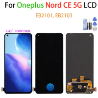 Original AMOLED For OnePlus Nord CE 5G EB2101 EB2103 LCD Display Touch Screen Digitizer Assembly Replacement For Oneplus NordCE