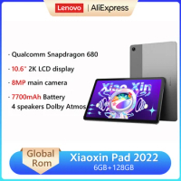 Global Rom Lenovo Xiaoxin Pad 2022 Lenovo Tablets Snapdragon 680 Octa Core 10.6" 2K LCD Display 8MP Main Camera 7700mAh Battery