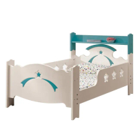 【WAKUHOME 瓦酷家具】兒童單層床-星空彩虹藍色(兒童床 單人床 床架)